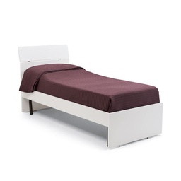 [S-A10029] Letto una piazza e mezzo bianco frassinato per camera cm 200x131xH 98