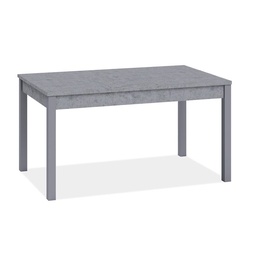 [S-A18335] Tavolo pranzo allungabile grigio cemento in legno nobilitato cm 80x120/160
