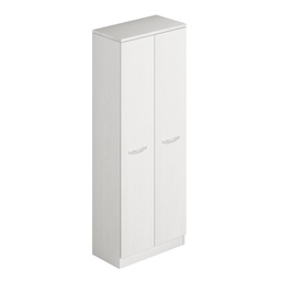 [S-AZ896278] Armadio scarpiera multiuso bianco due ante con portascope cm h182x71x38