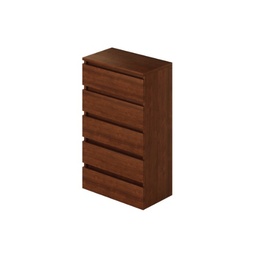 [SA-A10345] Cassettiera Noce Antico in legno nobilitato con 5 cassetti h127x47x40 cm
