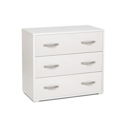 [SA-A10085] Como da camera con 3 cassetti bianco in legno nobilitato 91x45x81 cm