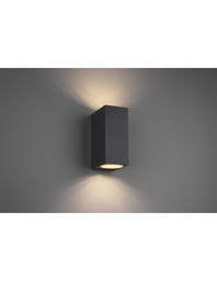 [SA-TRIO204269242] Applique LED Squadrata Antracite H15 cm IP44