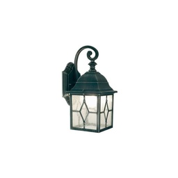 [SA-SOV774/12] Applique in Alluminio con Diffusore in Vetro Martellato - Nero/Argento