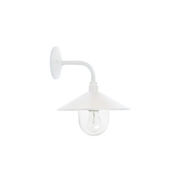 [SA-SOV158/02] Applique in vetro trasparente, struttura in alluminio bianco, altezza max lampada 105mm