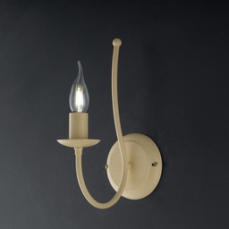 [SA-BL147-AP1-AV] Applique in ferro Avorio decape una luce 21x h31 cm