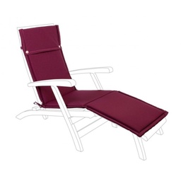 [SA-B0806373] Cuscino Lettino Esterno in Tessuto Bordeaux Poly - 50x176x3 cm
