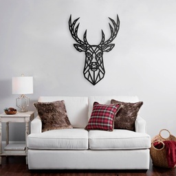 [SA-FZ93761] Decorazione murale cervo nero 62x87 cm