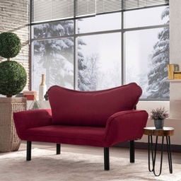 [96340] Divano bordeaux 2 posti con braccioli reclinabili Chatto 150x65xh.80