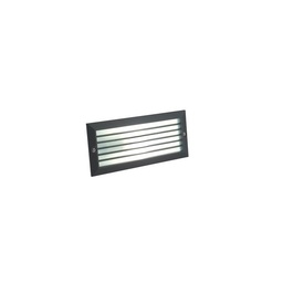 [SA-SOV214/06] Lampada da incasso a parete con griglia, linea walking, nero
