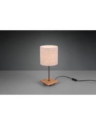 [SA-TRIO502100130] Lampada da Tavolo Elmau Nichel e Paralume Sabbia Ø18 cm