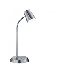 [SA-TRIO573190107] Lampada da Scrivania Led Flessibile Nichel Opaco