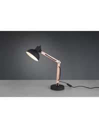 [SA-TRIO508300132] Lampada da Tavolo Kimi Legno e Paralume Nero
