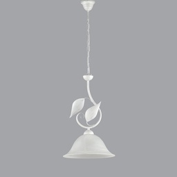 [SA-BL81-1-BA] Lampadario sospensione ferro Bianco Argento 30x h34 cm