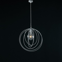 [SA-BL131-GR] Lampadario sospensione moderno in ferro grigio 42x h45 cm