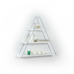[SA-FZ93768] Libreria a muro triangolare bianca 74 x 13 x 61 cm