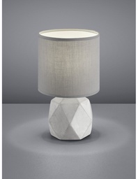 [SA-TRIOR50831087] Lampada da Tavolo Pike Cemento con Rombi e Paralume Grigio Ø16 cm