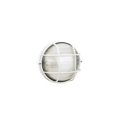 [SA-SOV782/02] Plafoniera Industriale Bianca in Alluminio Pressofuso con Diffusore in Vetro Stampato