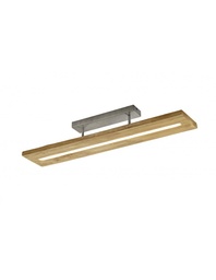 [SA-TRIO623710130] Plafoniera rettangolare in legno naturale con LED integrato