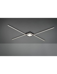 [SA-TRIO674410342] Plafoniera Antracite con Bacchette a Forma di X e LED