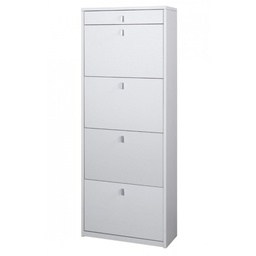 [SA-ASK568BFBFK] Scarpiera con 4 ante e cassetto superiore, Bianco Cenere, 63x29x164 cm