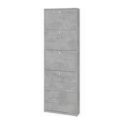 [SA-OSK555CECEK] Scarpiera Slim Cinque Ante Beton Cemento 63x18x190 cm