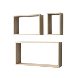 [SA-FZ95023] Set 3 Mensole da Parete Shelvy Rec Rettangolari Rovere Sonoma