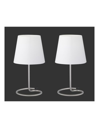[SA-TRIOR50272001] Set Due Lumetti Moderni Nichel Paralume Bianco