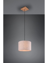 [SA-TRIO302100130] Sospensione con Paralume Sabbia Ø35 cm, Altezza Regolabile