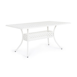 [SA-B0805075] Tavolo da esterno rettangolare bianco 90 x 160 cm