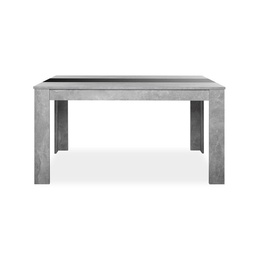 [SA-FZ86200] Tavolo da pranzo colore cemento inserto nero o bianco reversibile 138x80xh.74 cm