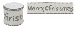 [SAM-B0916405] 6x Nastro Merry Grigio Doubleface - Samnite