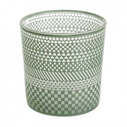 [SAM-B0914196] 6x P.Candela Vt Decorato Verde - Samnite