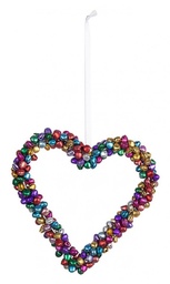 [SAM-B0933301] 6x Pendaglio Arlecchino Cuore Multicolour - Samnite