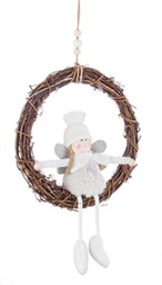 [SAM-B0929018] 6x Pendaglio Kathy Angelo Bianco C - Samnite