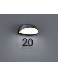 [SAM-TRIO228360142] Applique Muga Esterno IP54 Antracite Coppa Numeri Civici Trio Lighting - Samnite
