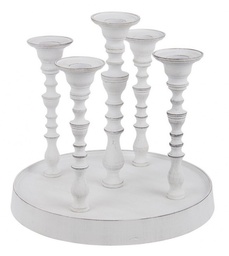 [SAM-B0186231] Candelabro Kylie 5F Bianco C-Base H22 - Samnite