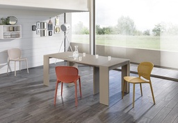 [SAM-OM/114/T] Consolle allungabile antigraffio in mdf laccato tortora 90x42,5/302,5x76h cm  - Samnite