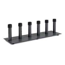 [SAM-B0795389] Display 6 posti porta ombrellone metallo grigio scuro cm 100 x 30 x 26 - Samnite