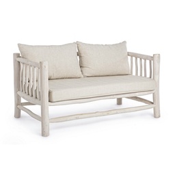 [SAM-B0680401] Divano con cuscini Sahel in legno teak - Samnite