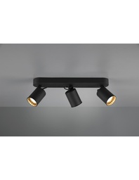 [SAM-TRIO803500332] Lampada da Soffitto 3 Faretti Spot GU10 Orientabili Pago Nero Trio Lighting - Samnite
