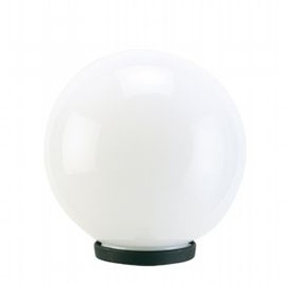 [SAM-SOV293/06] Lampada da esterno in termoplastico con sfera opale Ø 25cm nero - Samnite