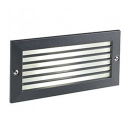 [SAM-SOV98214/06] Lampada da incasso in alluminio pressofuso con diffusore in vetro satinato nero - Samnite