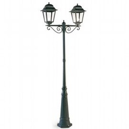 [SAM-SOV987/06] Lampada da parete in alluminio pressofuso con diffusori in vetro trasparente nero - Samnite