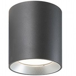 [SAM-SOV98468/16] Lampada da soffitto in alluminio pressofuso con diffusore in vetro trasparente - 40W, 4240 lumen grafite - Samnite