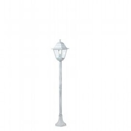 [SAM-SOV954/37] Lampada da terra in alluminio pressofuso con diffusori in vetro trasparente biancoargento - Samnite