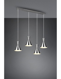 [SAM-TRIOR30784007] Lampadario Lineare Enzo 4xE27 Nichel Opaco Trio Lighting - Samnite