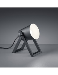 [SAM-TRIOR50721011] Lumetto Nero Moderno Marc Piede Legno e Diffusore Metallo Trio Lighting - Samnite