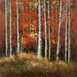 [SAM-QU/171] Olio su tela multicolor e telaio in legno 100x100 cm - Samnite