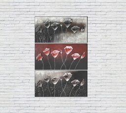 [SAM-QU/081] Olio su tela multicolor e telaio in legno 70x140 cm - Samnite