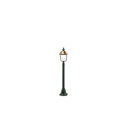 [SAM-SOV196/14] Palo lampione da esterno struttura in pressofusione di alluminio grigio cm 128 h - Samnite